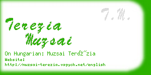 terezia muzsai business card